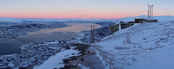 Mittagszeit in Tromsø Anfang Januar 