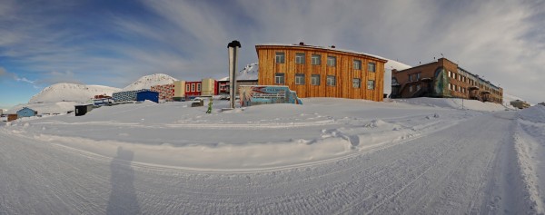 Strasse in Barentsburg 
