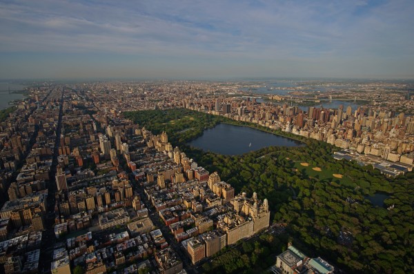 Central Park vom Helikopter aus 
