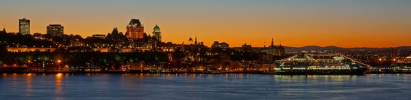Québec City, skyline bei Nacht  
