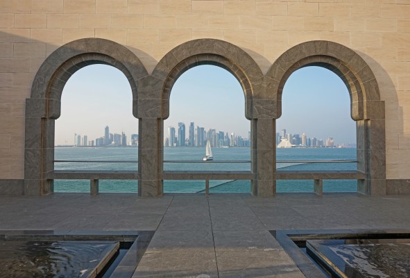 Versteckte Skyline, Doha, Qatar   